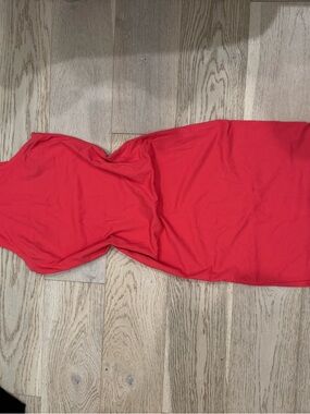 Leith Coral Strapless Bodycon Dress